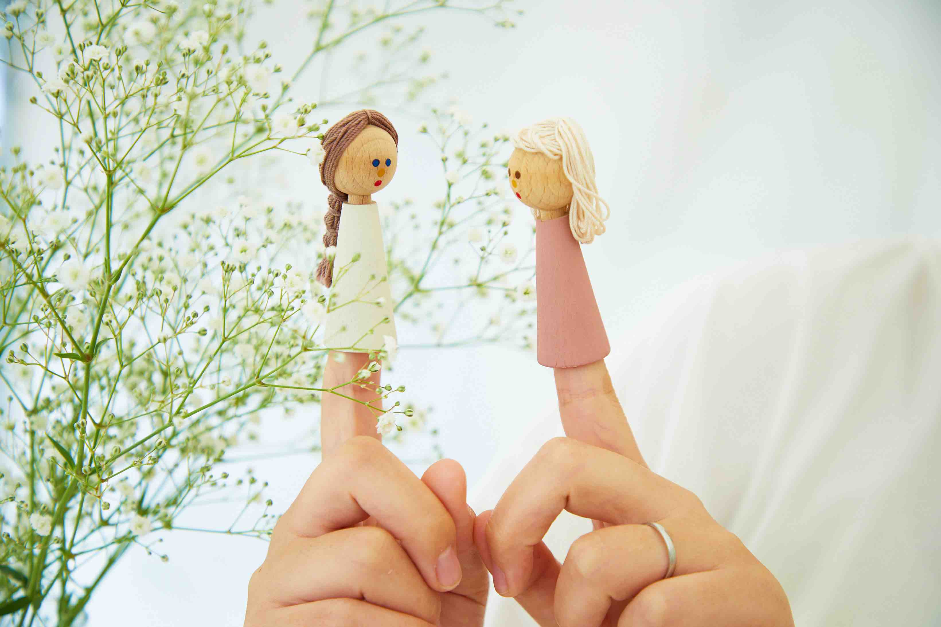 きえ様オーダー　りんごころころ指人形セット きえ様オーダー りんごころころ指人形セット 子どもも大人も楽しめる